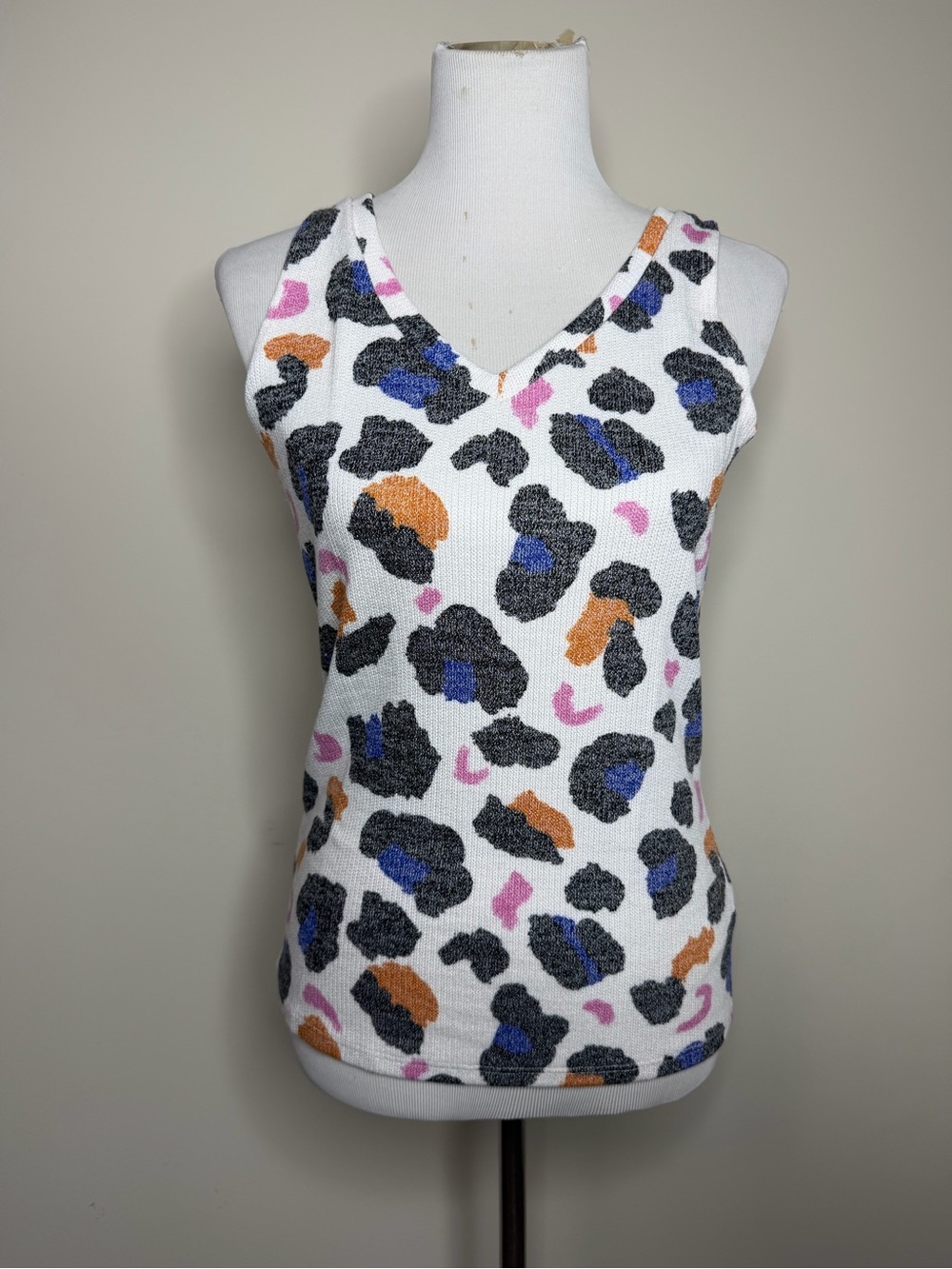 FARRAH Sweater Top in Pink & Multi Spot Print
